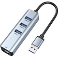 USB 3.0 to Ethernet Adapter,ABLEWE 3-Port USB 3.0 Hub with RJ45 10/100/1000 Gigabit Ethernet Adapter Support Windows 10,8.1,Mac OS, Surface Pro,Linux,Chromebook and More