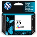 Original HP 75 Tri-color Ink Cartridge Works with HP DeskJet D4260, D4360; HP OfficeJet J5700, J6400; HP PhotoSmart C4200, C4300, C4400, C4500, C5200, C5500, D5300 Series CB337WN