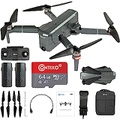 Contixo Quadcopter GPS Foldable 4K HD Camera Drones - 60 Minutes Longest Flight Time - Brushless Motors Drone with Camera for Adults - Extra 1 Battery 64GB SD Card Carrying Case
