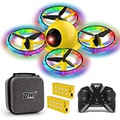 Dwi Dowellin 6.3 Inch 10 Minutes Long Flight Time Mini Drone for Kids with Blinking Light One Key Take Off Spin RC Nano Quadcopter Toys Drones for Beginners Boys Girls 2 Batteries,