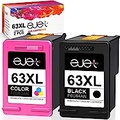 ejet Remanufactured Ink Cartridge Replacement for HP 63 Ink 63XL Compatible with OfficeJet 3830 5255 5258 Envy 4520 4512 4513 4516 DeskJet 1112 1110 3630 3632 2130 2132 Printer (1