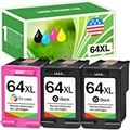 Limeink Remanufactured Ink Cartridge Replacement for HP 64 XL 64XL for Envy Photo 6232 6252 6255 6258 7155 7158 7164 7800 7855 7858 7864 Inkjet Printers (Combo Pack - 2 Black and 1