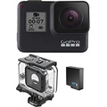 GoPro HERO7 Black + Extra Battery + Super Suit Dive Housing Case - E-Commerce Packaging - Waterproof Digital Action Camera with Touch Screen 4K HD Video 12MP Photos Live Streaming