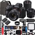 Sony a7 IV Full Frame Mirrorless Camera Body with 2 Lens Kit FE 50mm F1.8 + 28-70mm F3.5-5.6 ILCE-7M4K/B + SEL50F18F Bundle w/Deco Gear Backpack + Monopod +Extra Battery, LED and A