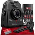 Zoom Q2n-4K Handy Multitrack Video Recorder, 4K/30P Ultra HD Video, Wide Angle Lens, W/Basic Bundle Micro 32GB, AA Battery & Charger + More for Recording Music, Video, Youtube Vide