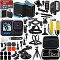 GoPro HERO10 (Hero 10) Black with Premium Accessory Bundle: SanDisk Ultra 64GB microSD Memory Card, Replacement Battery, Underwater LED Light with Bracket, Water Resistant Protecti