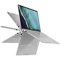 ASUS Chromebook Flip C434 2 in 1 Laptop, 14 Touchscreen FHD 4-Way NanoEdge Display, Intel Core M3-8100Y Processor, 4GB RAM, 32GB eMMC Storage, Backlit Keyboard, Silver, Chrome OS,