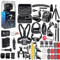 GoPro - HERO7 Silver 4K Waterproof Action Camera - with 50 Piece Accessory Kit - Touch Screen 4K HD Video - 10MP Photos - Live Streaming Stabilization - Silver (Ecommerce Packaging