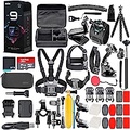 GoPro HERO9 Black - Waterproof Action Camera with Front LCD, Touch Rear Screens, 5K Video, 20MP Photos, 1080p Live Streaming, Stabilization + 16GB Card and 50 Piece Accessory Kit -