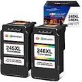 GPC Image Ink Cartridge Replacement for Canon PG-245XL CL-246XL PG-243 CL-244 245 246 Compatible with MX492 MX490 MG2420 MG2522 MG2920 TS3320 TR4520 TR4522 Printer Tray (1 Black,1
