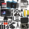GoPro HERO9 (Hero 9) Action Camera (Black) with Premium Accessory Bundle ? Includes: SanDisk Ultra 64GB microSD Memory Card, Spare Battery, Underwater Housing, Carrying Case, & Muc