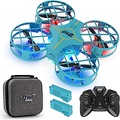 Dwi Dowellin 4.5 Inch Mini Drone for Kids Crash Proof One Key Take Off Landing Spin Flips RC Small Drones for Beginners Boys and Girls Adults Nano Quadcopter Flying Toys, Blue