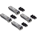 TRENDnet SFP Single-Mode LC Module 4-Pack, TEG-MGBS10/4, For Single Mode Fiber, Distances up to 10km(6.2 Miles), Gigabit SFP, Supports Up to 1.25Gbps, IEEE 802.3z Gigabit Ethernet,