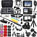 BMUUPY Accessories Kit for Gopro Hero 11 10 9 Black Accessory Bundle Waterproof Housing Case Filter Silicone Protector Lens Screen Tempered Glass Head Chest Strap Mount Set for Gop