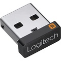 Logitech USB Unifying Receiver, 2.4 GHz Wireless Technology, USB Plug Compatible with all Logitech Unifying Devices like Wireless Mouse and Keyboard, PC / Mac / Laptop Black