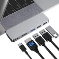 RayCue USB C Adapter MacBook Pro HDMI Accessories, MacBook Air Type C Hub USB Adapter with 4k HDMI, Thunderbolt 3 USB C Power Delivery for MacBook Pro 13 15 16 2021-2016, MacBook Air 2021