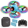 Dwi Dowellin 6.3 Inch 10 Minutes Long Flight Time Mini Drone for Kids with Blinking Light One Key Take Off Spin Crash Proof RC Nano Quadcopter Toys Drones for Beginners Boys and Gi