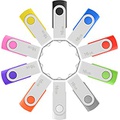 Enfain 16GB USB Flash Drive Memory Stick Thumb Drives Bulk (Multicolor, 10 Pack)