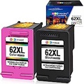 GPC Image Remanufactured Ink Cartridge Replacement for HP 62XL 62 XL Compatible with Envy 5540 7645 5642 5542 5643 5640 7644 7643 OfficeJet 5740 200 5745 5741 Printer Tray (1 Black