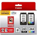 Canon 1287C005 PG-243/CL244 4x6 Paper Combo Pack PG-243/CL244 4x6 Paper Combo Pack Compatible to iP2820, MX492, MX492, MG2420, MG2520, MG2920, MG2922, MG2924, MG2920, MG3020, MG252