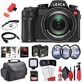 Leica V - Lux 5 Digital Camera (19121) + 64GB Extreme Pro Card + Corel Photo Software + Extra Battery + LED Video Light + Card Reader + 3 Piece Filter Kit + Case + and More - Delux