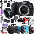 Canon?EOS RP Mirrorless Digital Camera (Body Only) and?Mount Adapter EF-EOS R kit Bundled w/Deluxe Accessories Like 4-Pack Photo Editing Software
