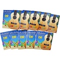 DR Strings 10-Pack Ukulele Multi-Color Soprano Concert Strings Soprano/Concert