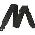 Franklin Strap 2 Black Cotton Guitar Strap with Leather Ends