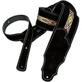 Franklin Strap 2.5 Leather Guitar Strap Black Suede 2.5 Inch Black Suede-Southwest Motif