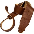 Franklin Strap 2.5 Original Natural Glove Leather Guitar Strap Chocolate with Gold Stitching