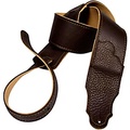 Franklin Strap 2.5 Original Natural Glove Leather Guitar Strap Chocolate with Gold Stitching