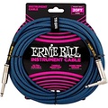 Ernie Ball 20 Braided Straight Angle Instrument Cable 20 ft. Black/Blue