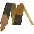 Franklin Strap 3 Chocolate Leather Guitar Strap with Caramel Tooled Ends