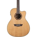 Washburn AG70CE Apprentice Series Grand Auditorium Cutaway Acoustic-Electric Guitar Natural