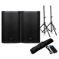 PreSonus AIR15 15 Powered Speaker Pair with Stands and Power Strip