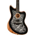 Fender Acoustasonic Jazzmaster Limited-Edition Acoustic-Electric Guitar Black Paisley