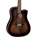 Luna Art Vintage Dreadnought Cutaway Acoustic-Electric 12-String Guitar Brown Burst