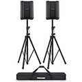 Alto Busker Battery-Powered PA Pair With Speaker Stands