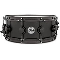 DW Collectors Series Satin Black Over Brass Snare Drum With Black Nickel Hardware 14 x 5.5 in.