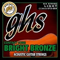 GHS Contact Core Bright Bronze Light Acoustic Guitar Strings (12-54)