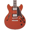DAngelico Deluxe Series Mini DC Limited-Edition Semi-Hollow Electric Guitar Sage