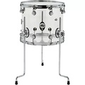 DW Design Series Acrylic Floor Tom With Chrome Hardware 14 x 12 in. Clear