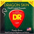 DR Strings Dragon Skin Clear Coated Phosphor Bronze Medium Acoustic Guitar Strings (12-54) 2 Pack