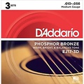 DAddario EJ17 Phosphor Bronze Medium Acoustic Strings 3-Pack
