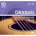 DAddario EJ2610-P Custom Light Acoustic Guitar Strings 10-Pack