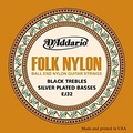 DAddario EJ32 Folk Nylon Silver/Ball End Black Treble Guitar Strings