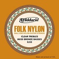 DAddario EJ33 Folk Nylon 80/20 Bronze/Ball End Clear Treble Guitar Strings