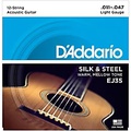 DAddario EJ35 Silk & Steel Silver Wound 12-String .011-.047 Guitar Strings