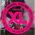 DAddario EXL120+-3D Nickel Wound Super Light Plus Electric Guitar Strings - 3 Sets 9.5 - 44