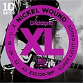 DAddario EXL120 Nickel Super Light Electric Guitar Strings (10-Pack)
